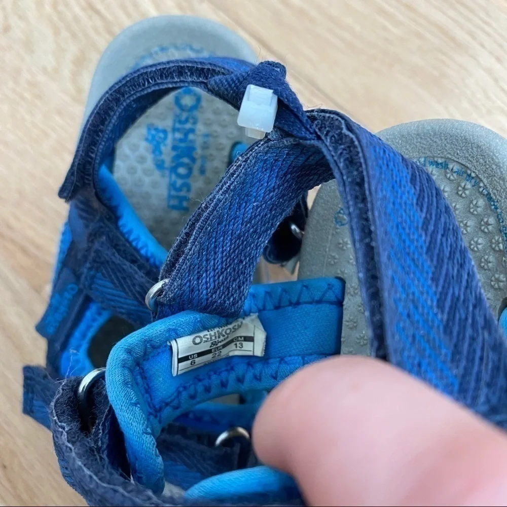 OshKosh Blue Sandals Sz 6 Blue Boys Outdoors Baby Open Toe